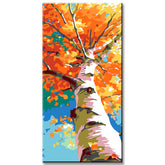 Painting by numbers art autumn tree